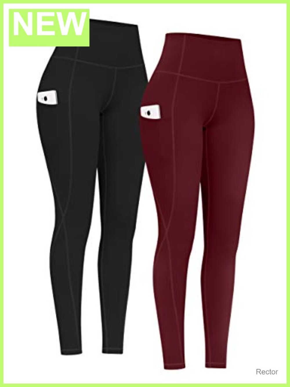 High Waist Yoga Pants with Pockets Tummy Control Leggings 4 Way Stretch